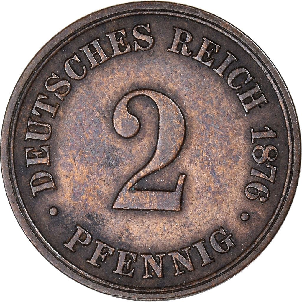 German Empire 2 Pfennig Coin | Deutsches Reich | Wilhelm I Type 1 | KM2 | 1873 - 1877