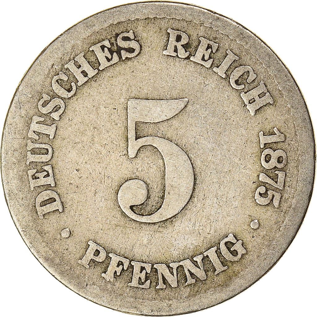 German Empire 5 Pfennig Coin | Deutsches Reich | Wilhelm I | Type 1 | KM3 | 1874 - 1889