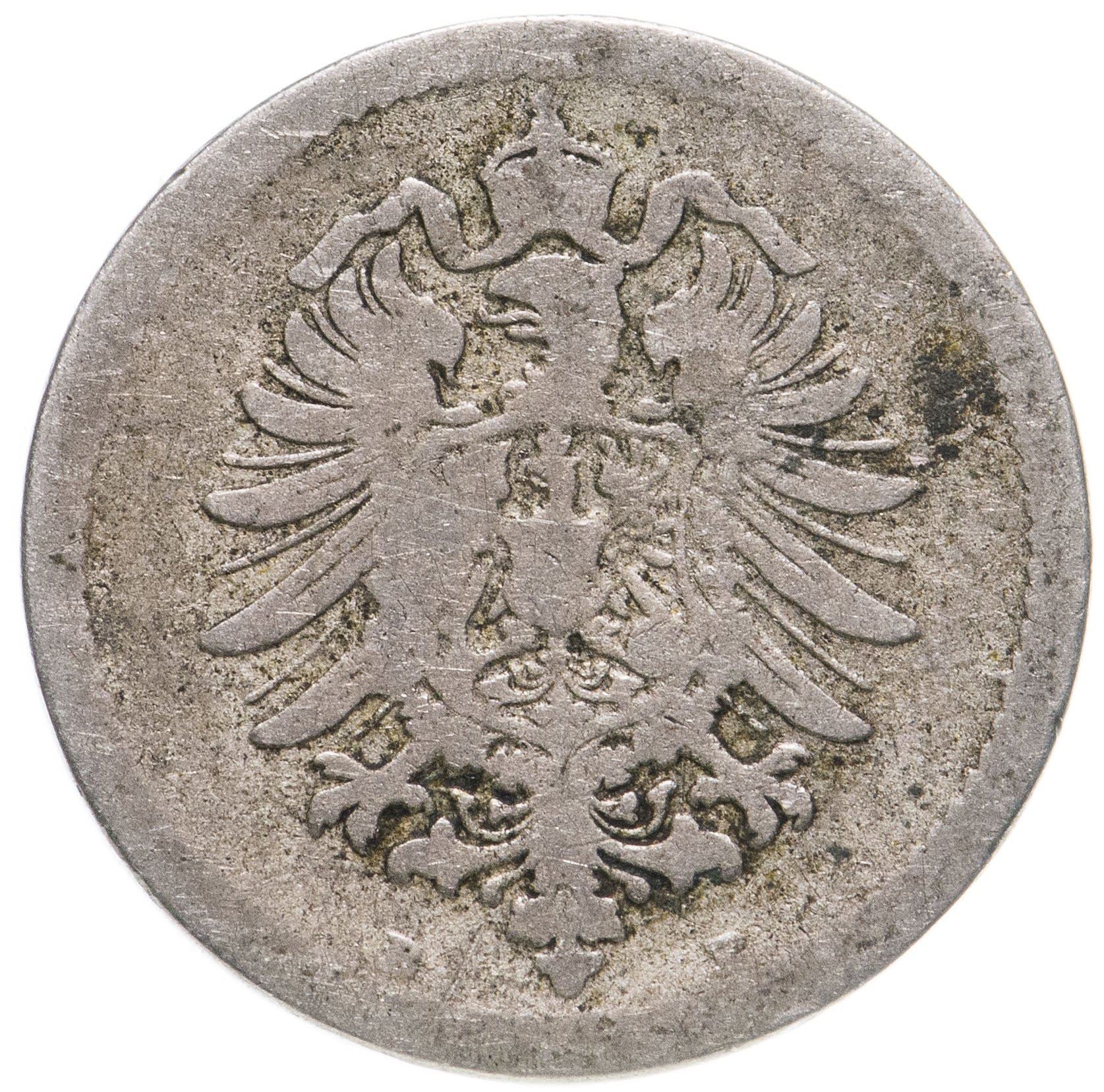 German Empire 5 Pfennig Coin | Deutsches Reich | Wilhelm I | Type 1 | KM3 | 1874 - 1889