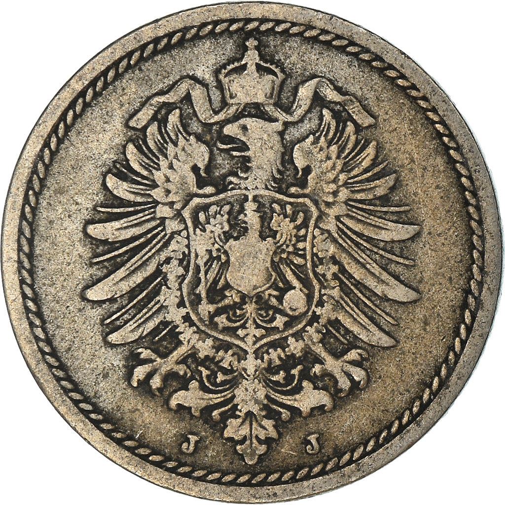 German Empire 5 Pfennig Coin | Deutsches Reich | Wilhelm I | Type 1 | KM3 | 1874 - 1889