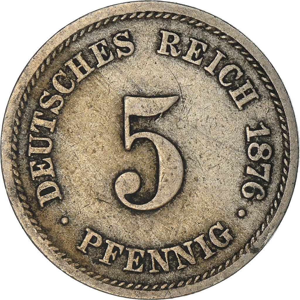 German Empire 5 Pfennig Coin | Deutsches Reich | Wilhelm I | Type 1 | KM3 | 1874 - 1889