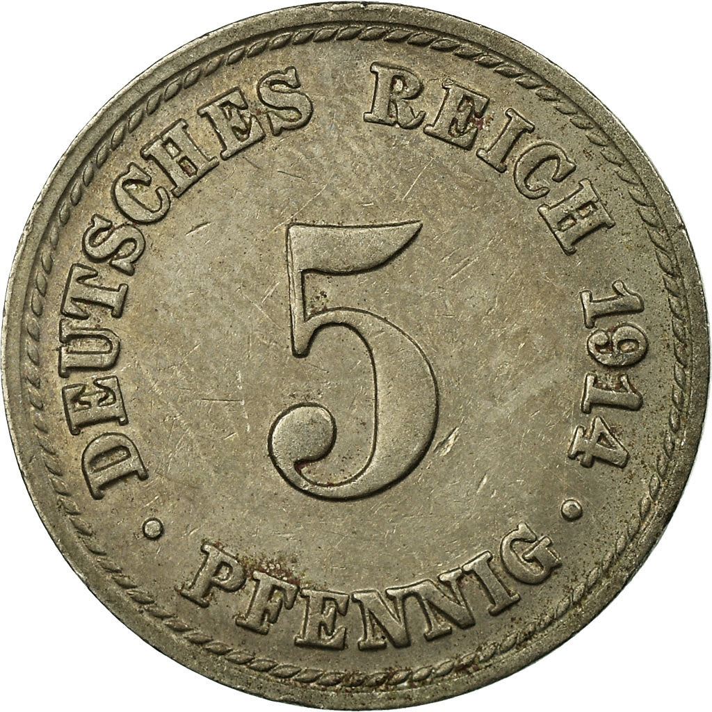 German Empire 5 Pfennig Coin | Deutsches Reich | Wilhelm II | Type 2 | KM11 | 1890 - 1915