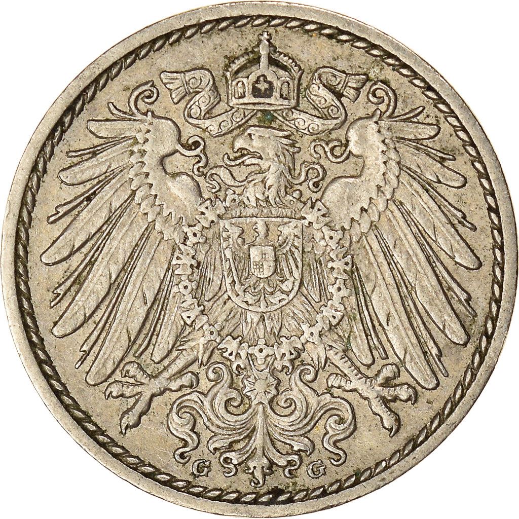 German Empire 5 Pfennig Coin | Deutsches Reich | Wilhelm II | Type 2 | KM11 | 1890 - 1915