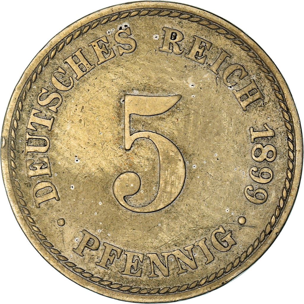 German Empire 5 Pfennig Coin | Deutsches Reich | Wilhelm II | Type 2 | KM11 | 1890 - 1915