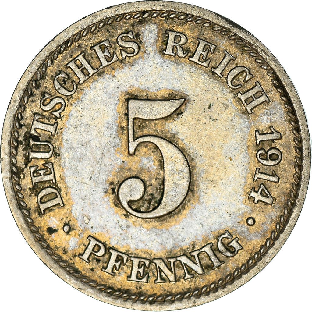 German Empire 5 Pfennig Coin | Deutsches Reich | Wilhelm II | Type 2 | KM11 | 1890 - 1915