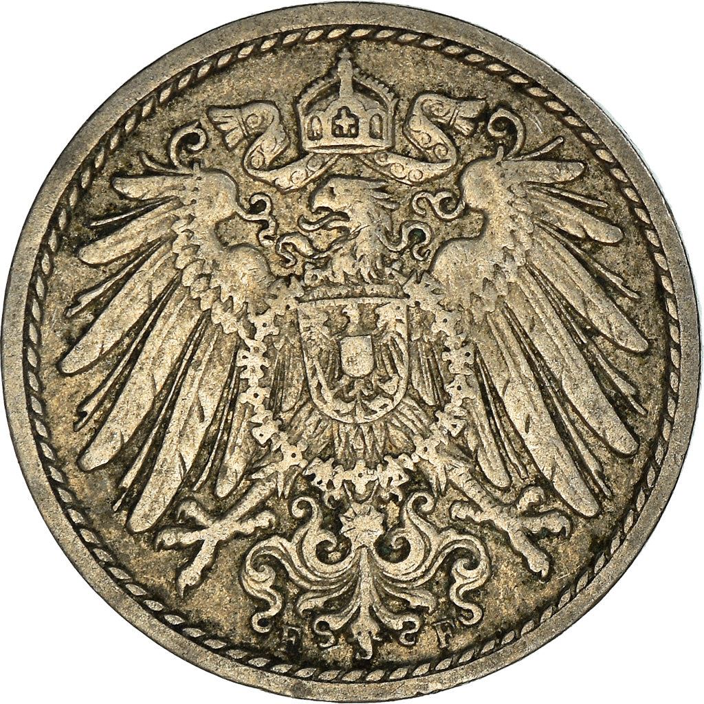 German Empire 5 Pfennig Coin | Deutsches Reich | Wilhelm II | Type 2 | KM11 | 1890 - 1915