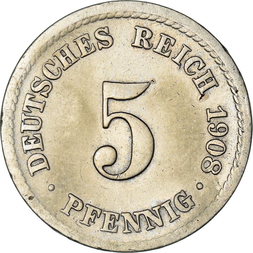 German Empire 5 Pfennig Coin | Deutsches Reich | Wilhelm II | Type 2 | KM11 | 1890 - 1915