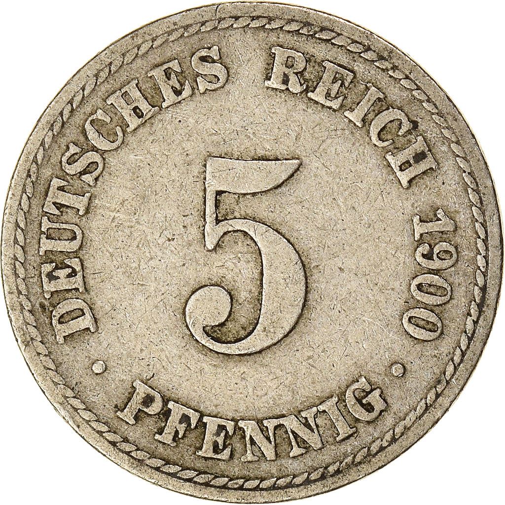 German Empire 5 Pfennig Coin | Deutsches Reich | Wilhelm II | Type 2 | KM11 | 1890 - 1915