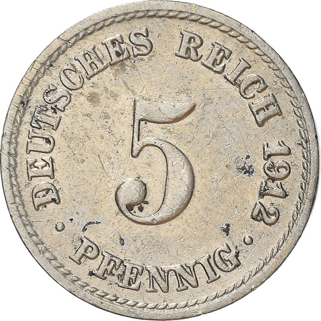 German Empire 5 Pfennig Coin | Deutsches Reich | Wilhelm II | Type 2 | KM11 | 1890 - 1915