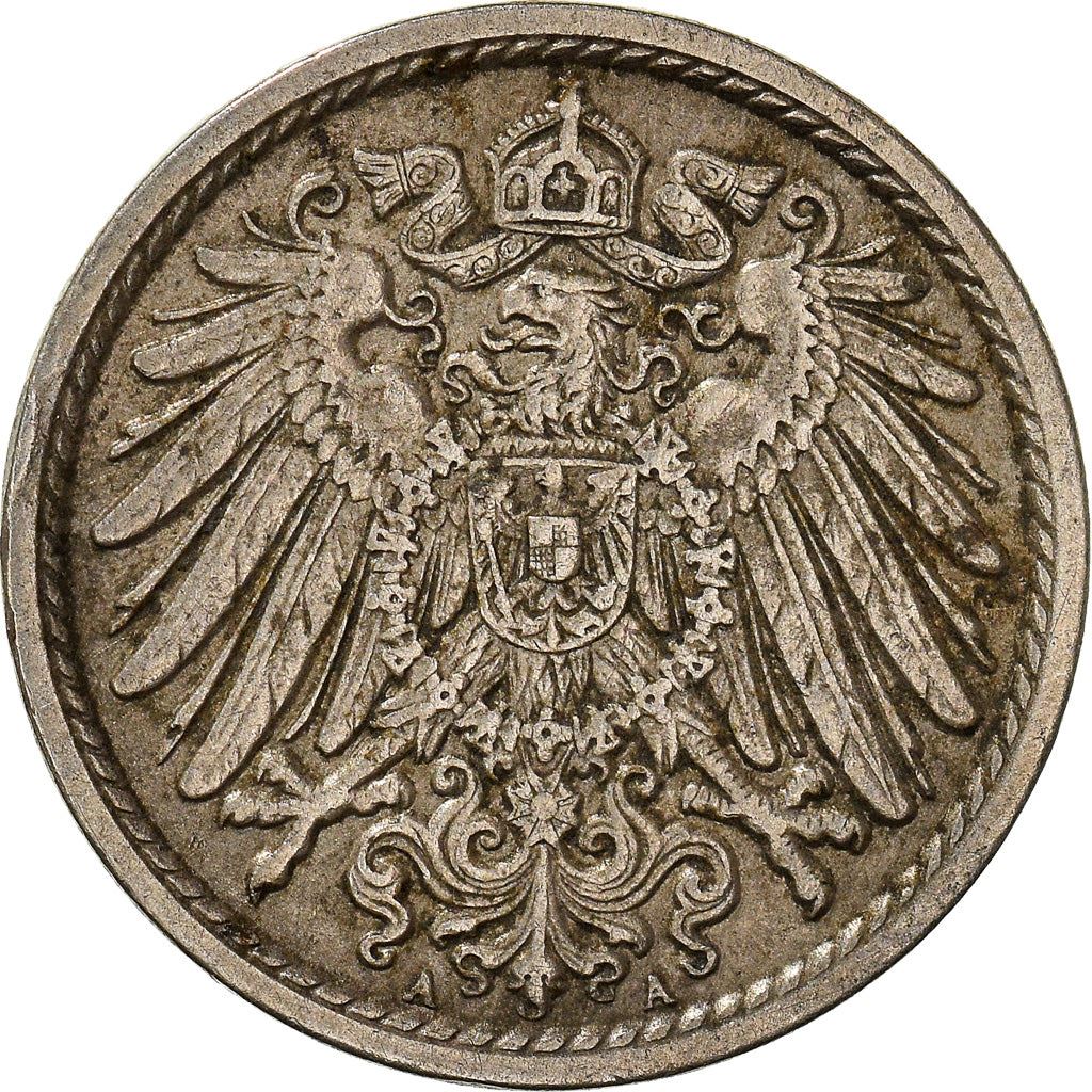 German Empire 5 Pfennig Coin | Deutsches Reich | Wilhelm II | Type 2 | KM11 | 1890 - 1915