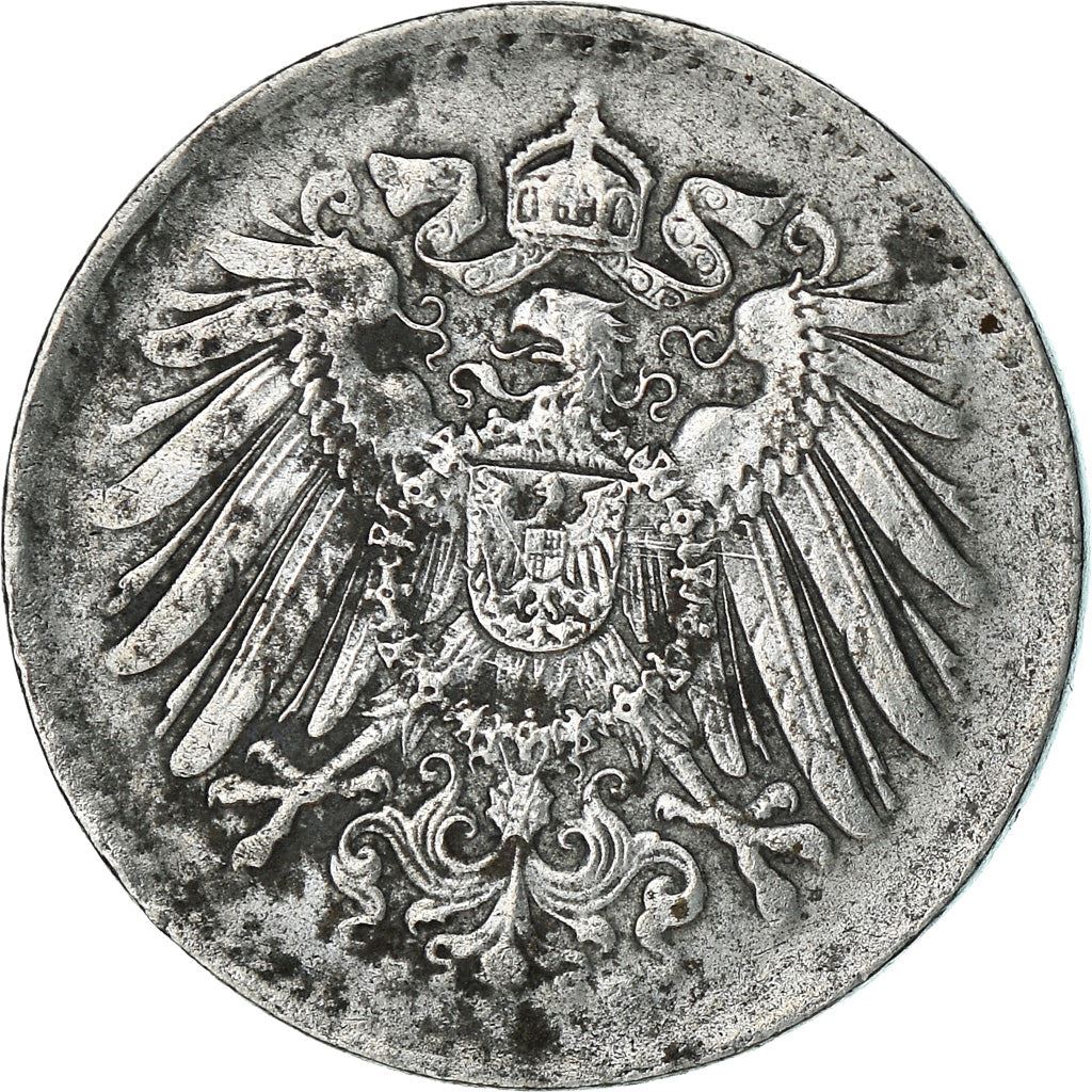 German Empire 5 Pfennig Coin | Deutsches Reich | Wilhelm II | Type 2 | KM19 | 1915 - 1922