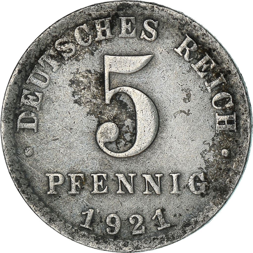 German Empire 5 Pfennig Coin | Deutsches Reich | Wilhelm II | Type 2 | KM19 | 1915 - 1922