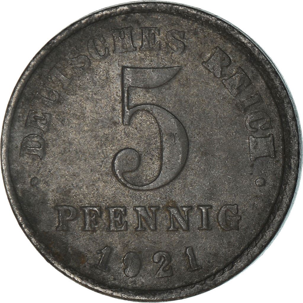 German Empire 5 Pfennig Coin | Deutsches Reich | Wilhelm II | Type 2 | KM19 | 1915 - 1922