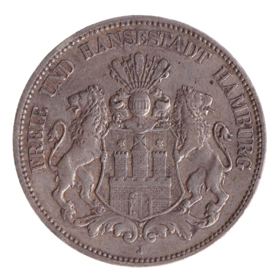 German States | Free Hanseatic City of Hamburg | 5 Mark | Silver | KM610 | 1891 - 1913