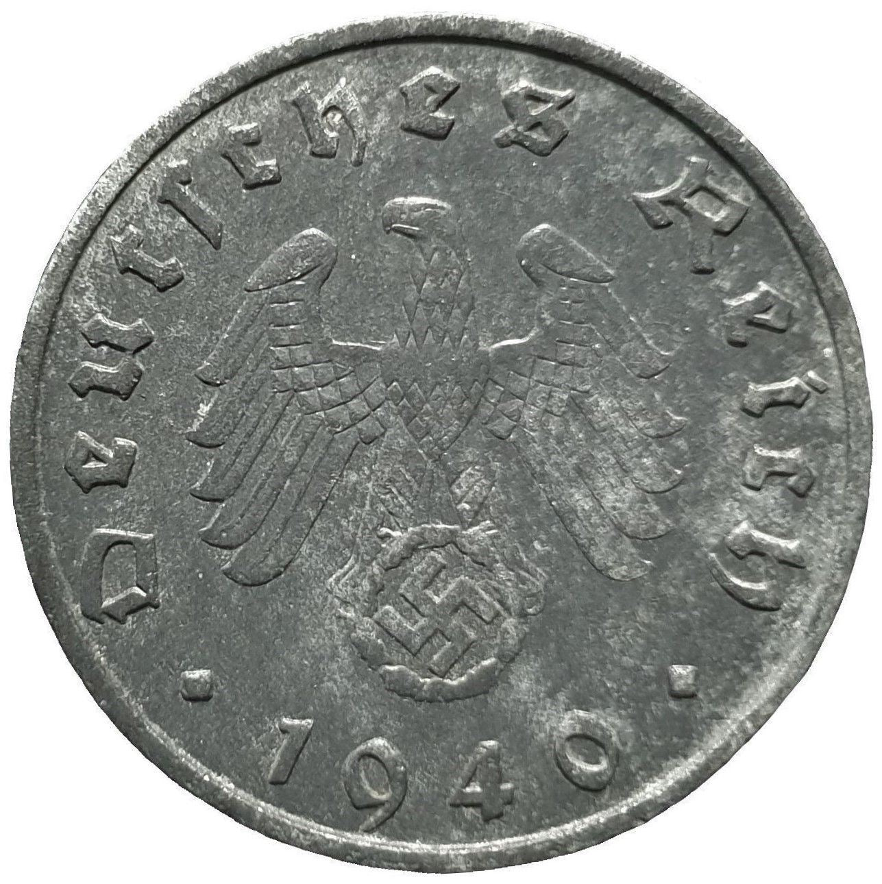 German Third Reich 10 Reichspfennig Coin | KM101 | 1940 - 1945