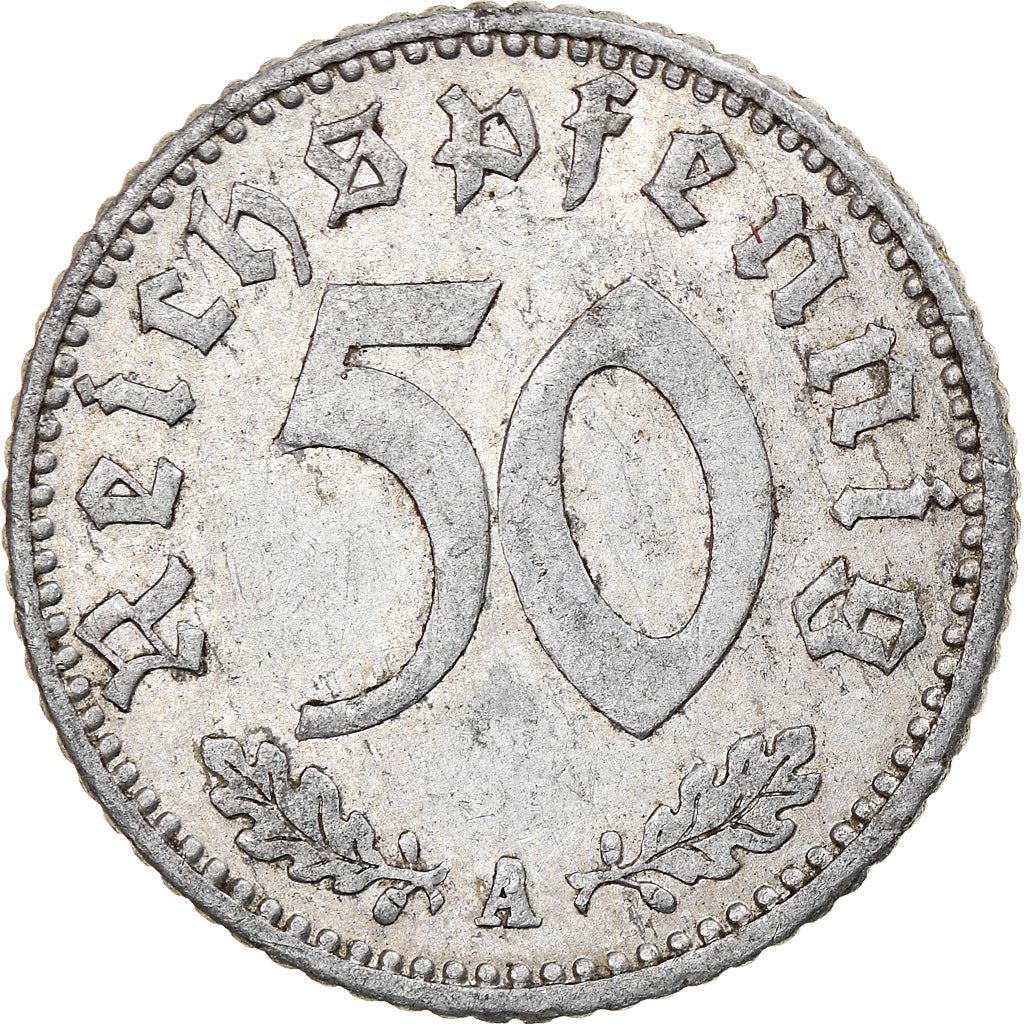 German Third Reich 50 Reichspfennig Coin | KM96 | 1939 - 1944