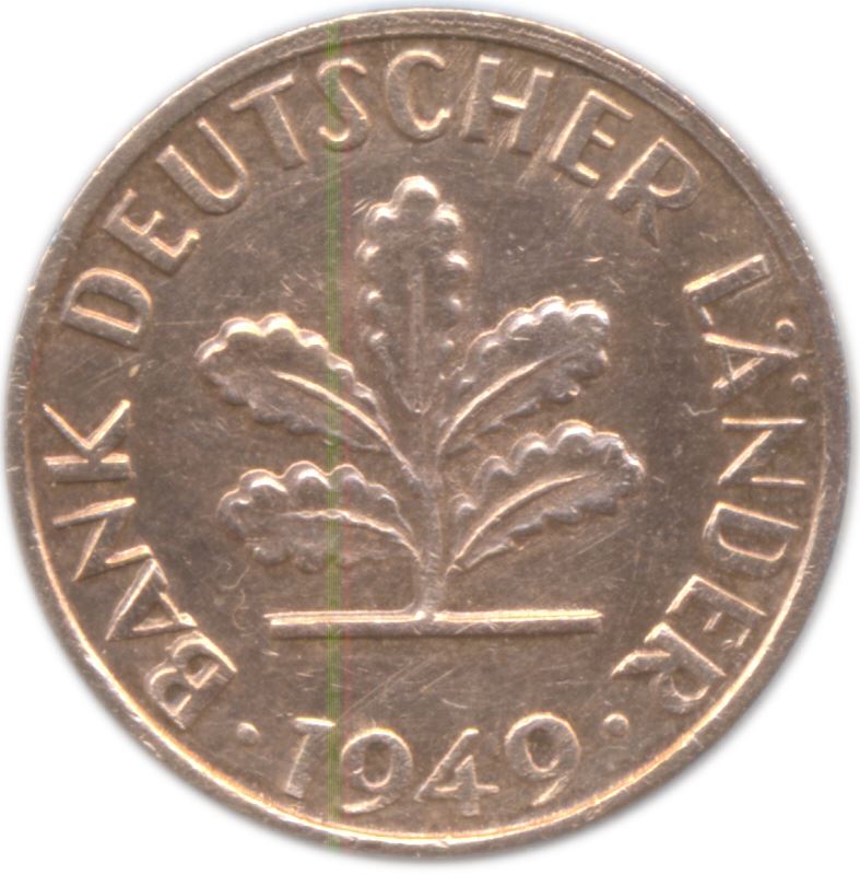 Germany 1 Pfennig Coin | Oak Sprig | KMA101 | 1948 - 1949