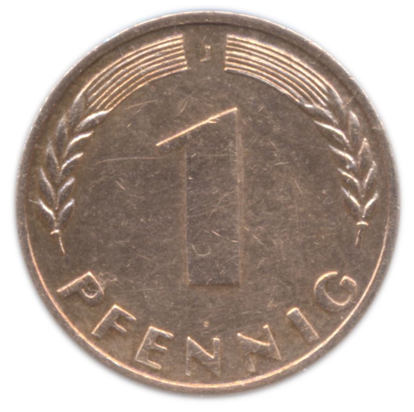 Germany 1 Pfennig Coin | Oak Sprig | KMA101 | 1948 - 1949