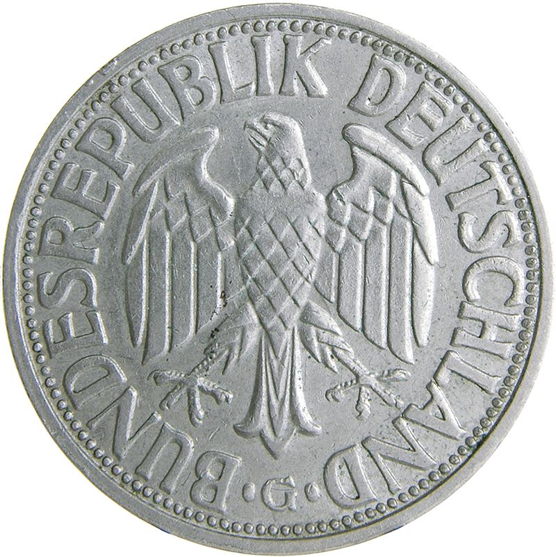 Germany 2 Deutsche Mark Coin | Grape | Rain | Eagle | KM111 | 1951