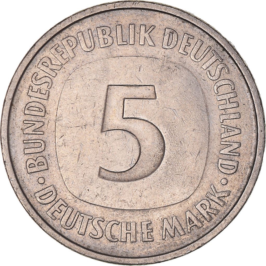 Germany 5 Deutsche Mark Coin | Eagle | KM140.1 | 1975 - 2001