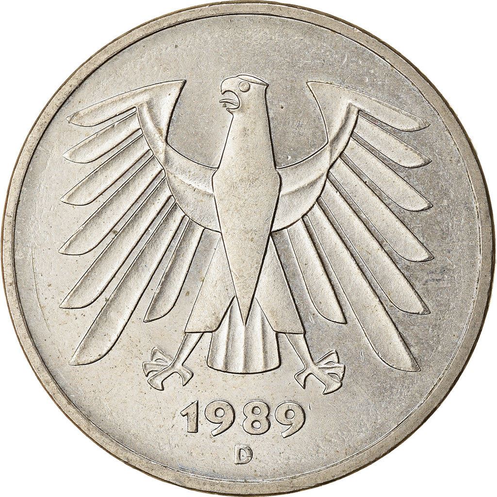 Germany 5 Deutsche Mark Coin | Eagle | KM140.1 | 1975 - 2001