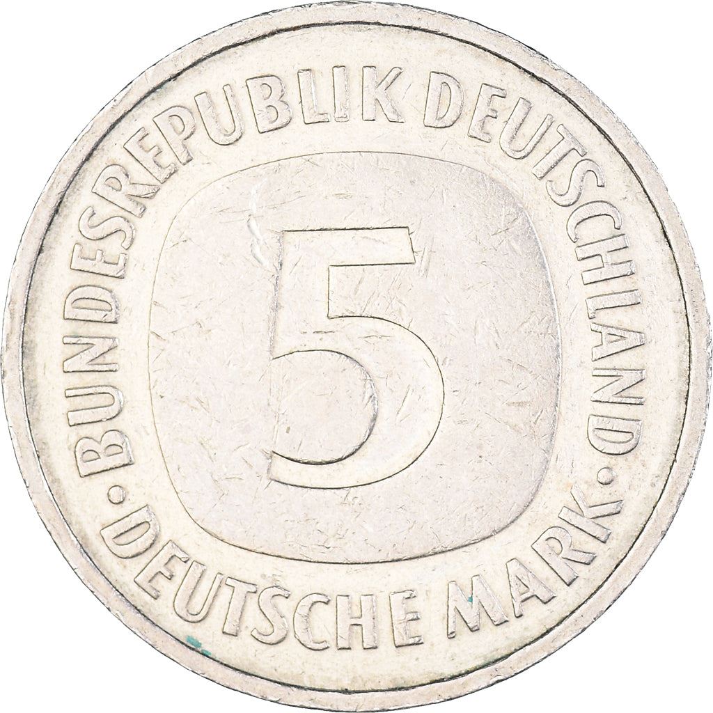 Germany 5 Deutsche Mark Coin | Eagle | KM140.1 | 1975 - 2001