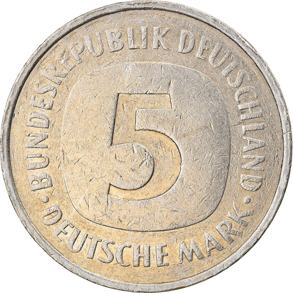 Germany 5 Deutsche Mark Coin | Eagle | KM140.1 | 1975 - 2001