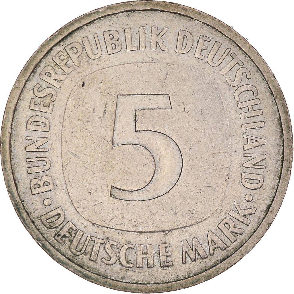 Germany 5 Deutsche Mark Coin | Eagle | KM140.1 | 1975 - 2001