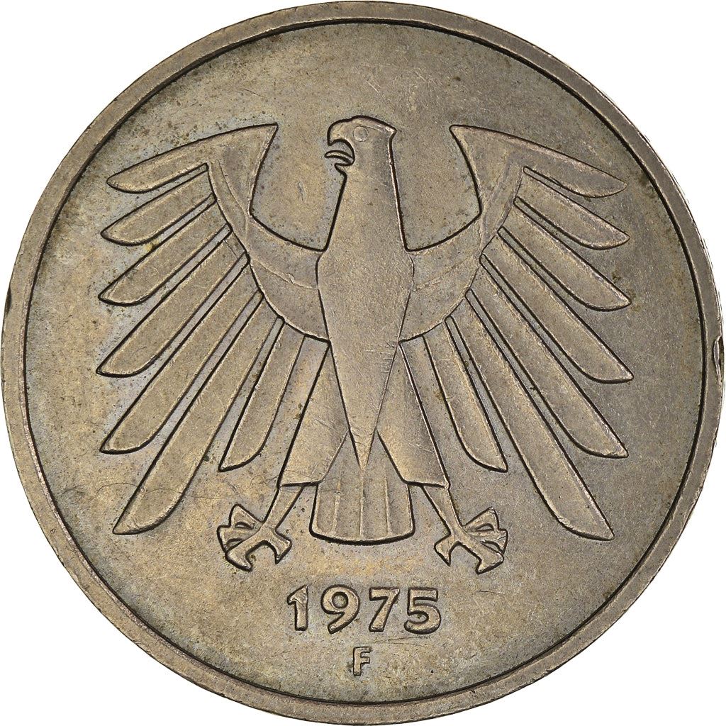 Germany 5 Deutsche Mark Coin | Eagle | KM140.1 | 1975 - 2001