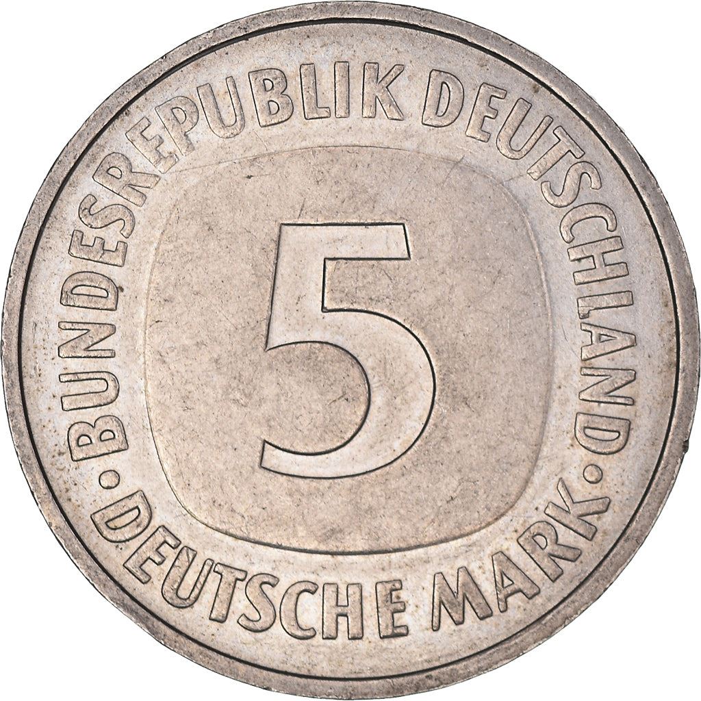 Germany 5 Deutsche Mark Coin | Eagle | KM140.1 | 1975 - 2001