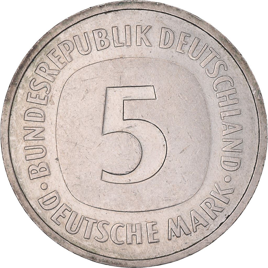 Germany 5 Deutsche Mark Coin | Eagle | KM140.1 | 1975 - 2001