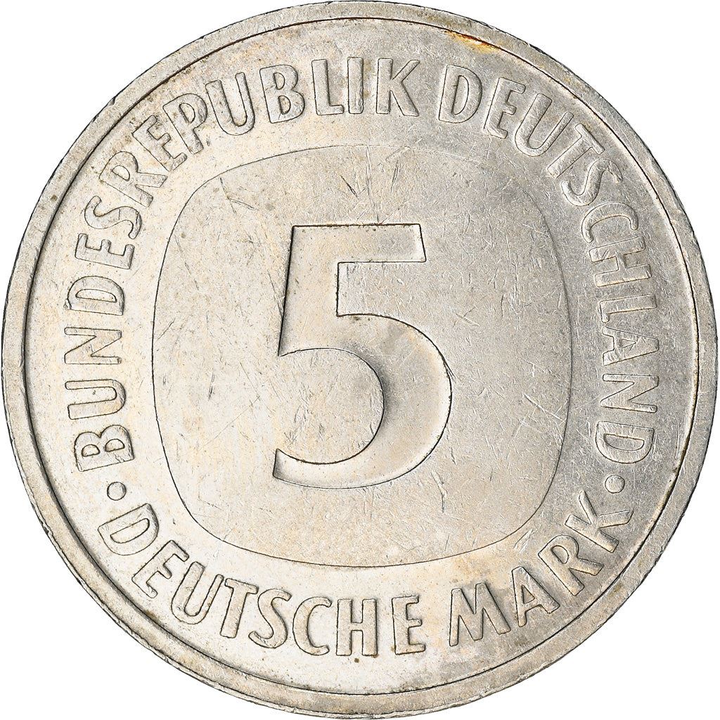 Germany 5 Deutsche Mark Coin | Eagle | KM140.1 | 1975 - 2001