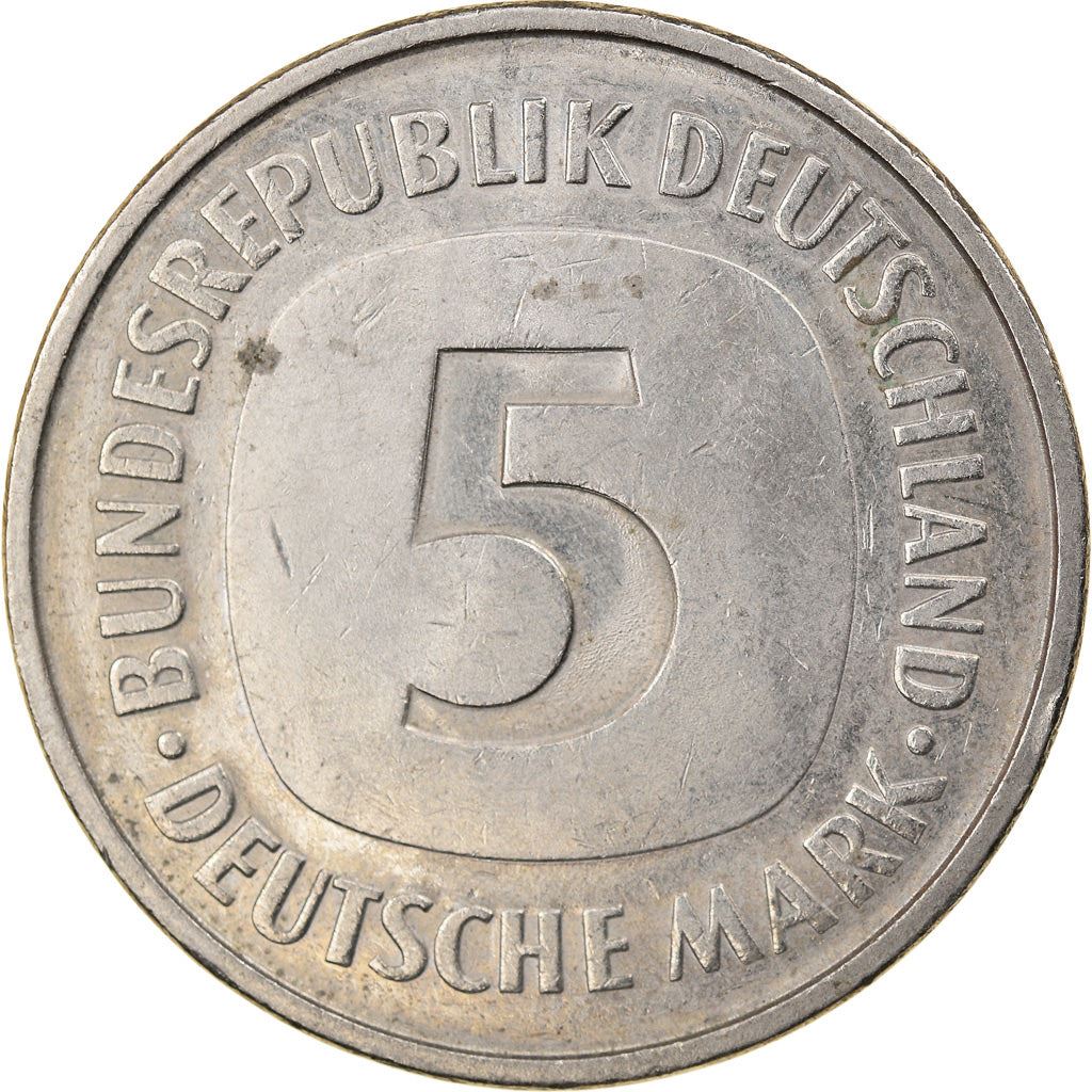 Germany 5 Deutsche Mark Coin | Eagle | KM140.1 | 1975 - 2001