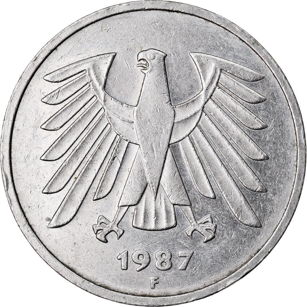 Germany 5 Deutsche Mark Coin | Eagle | KM140.1 | 1975 - 2001