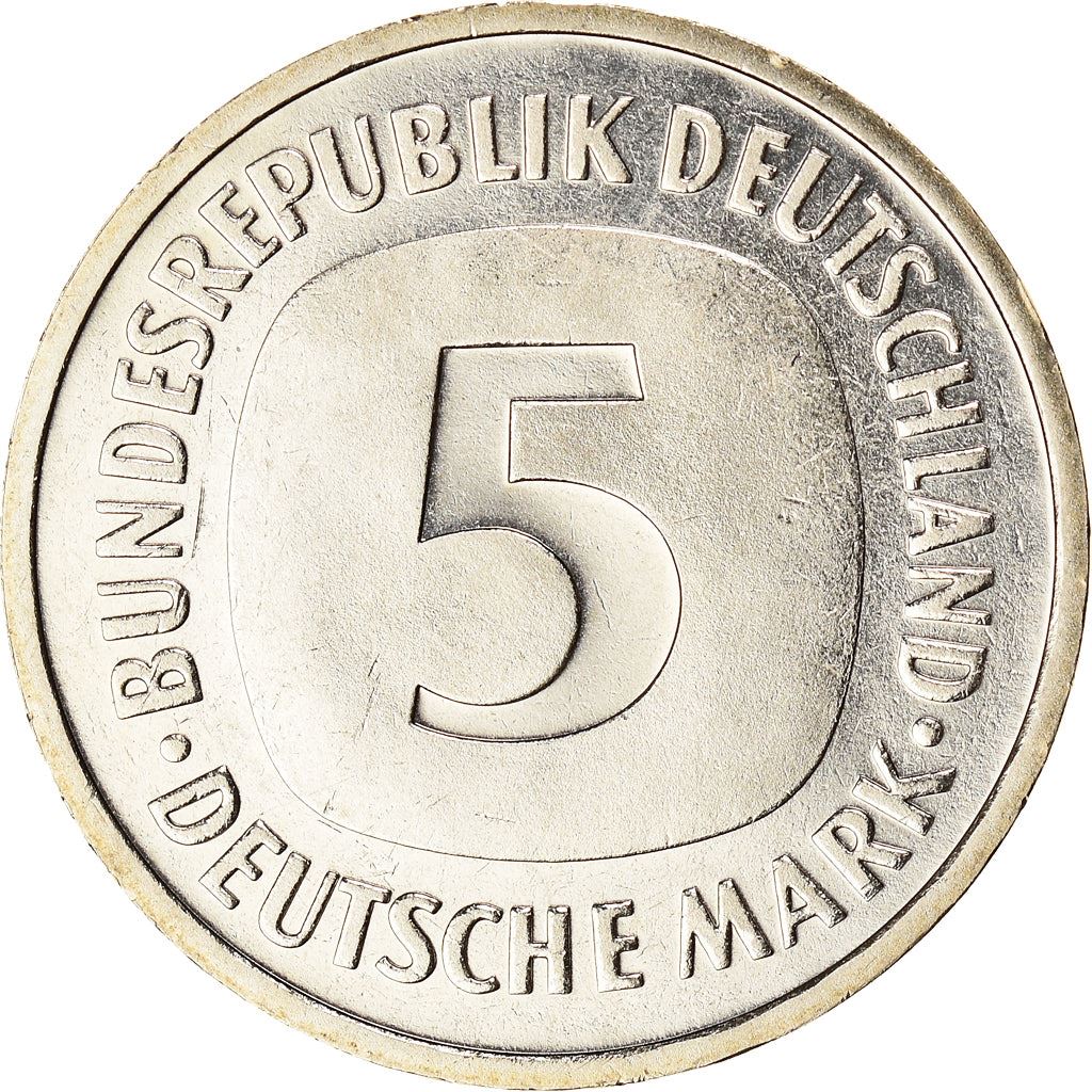 Germany 5 Deutsche Mark Coin | Eagle | KM140.1 | 1975 - 2001