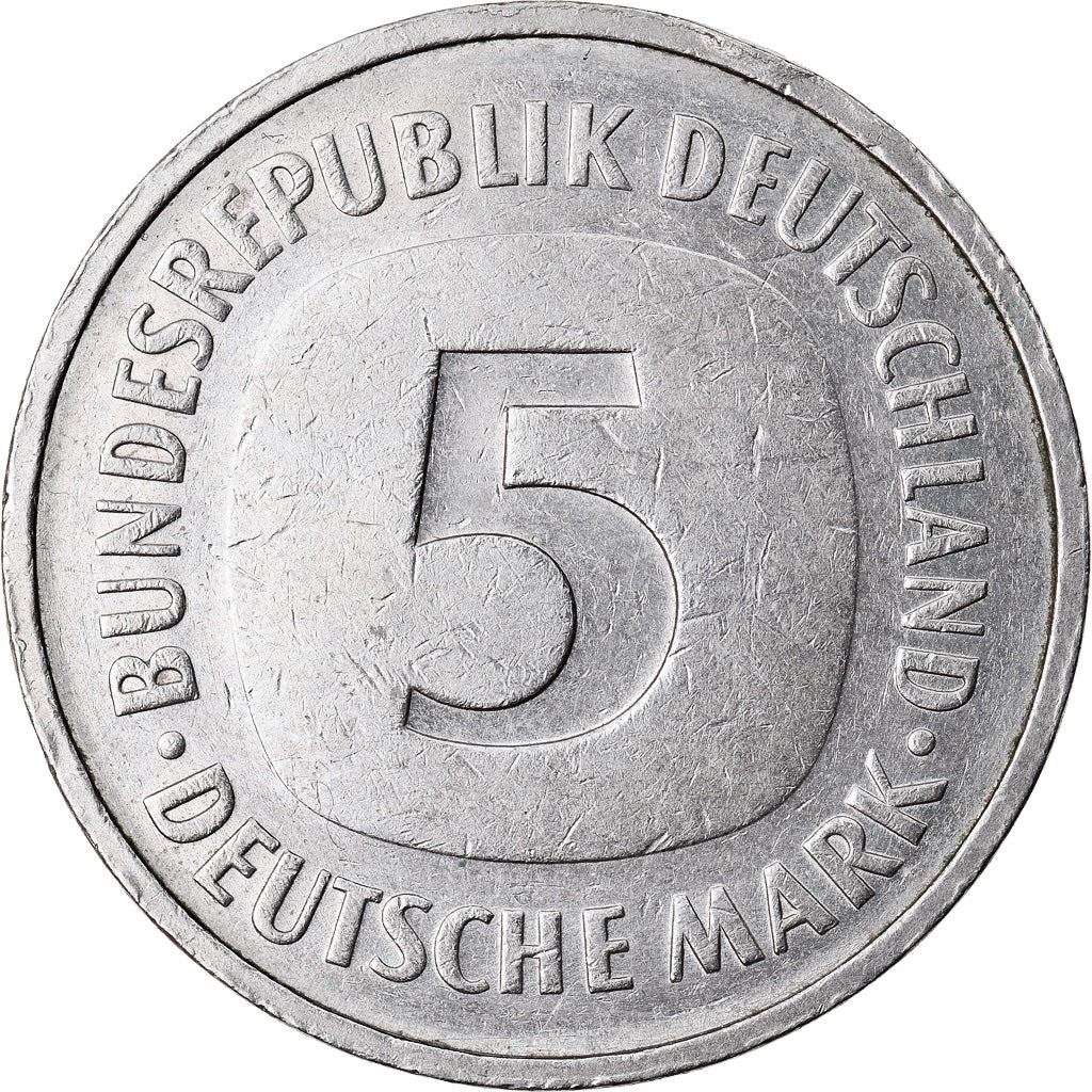 Germany 5 Deutsche Mark Coin | Eagle | KM140.1 | 1975 - 2001