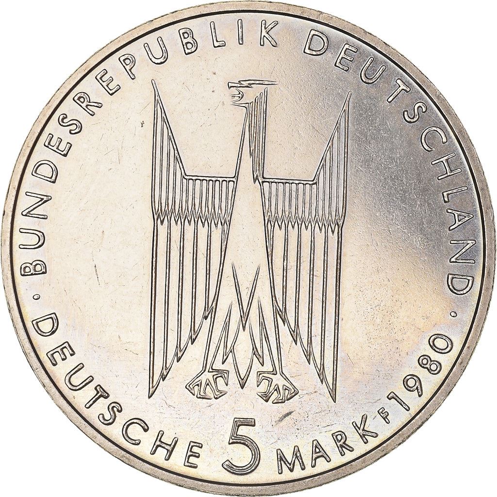 Germany | 5 Deutsche Mark Coin | Kolner Dom | KM153 | 1980