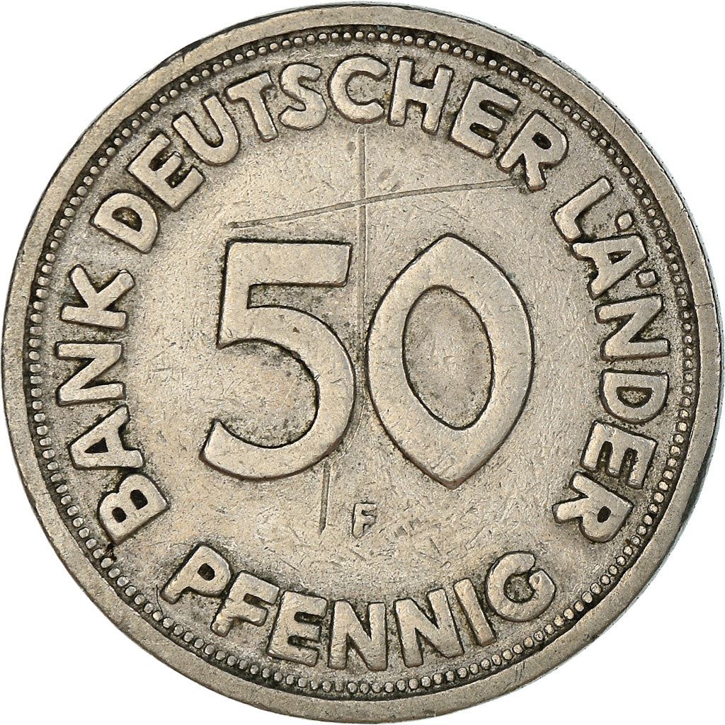 Germany 50 Pfennig Coin | Oak Planting | KM104 | 1949 - 1950