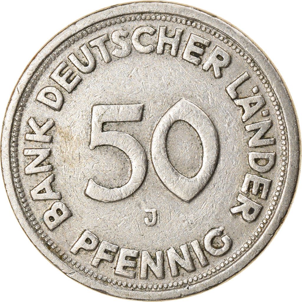 Germany 50 Pfennig Coin | Oak Planting | KM104 | 1949 - 1950