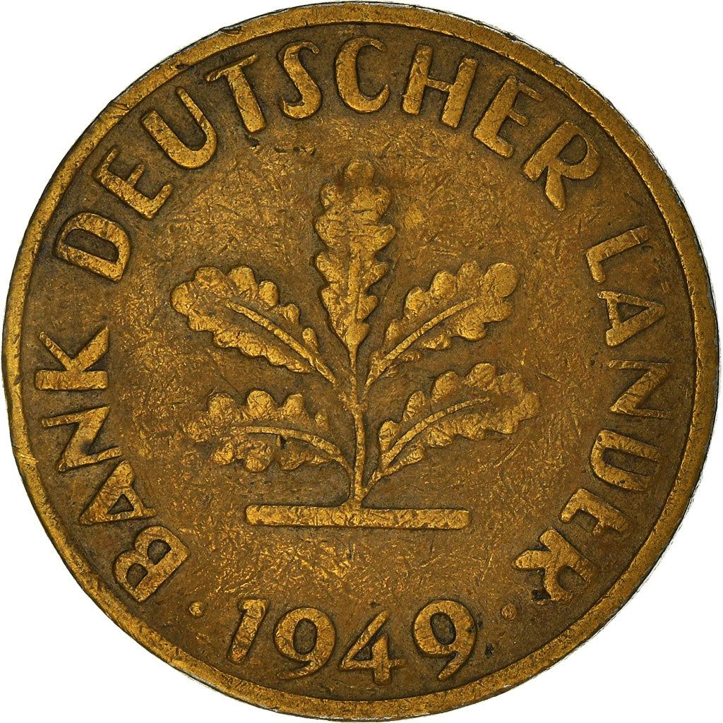 Germany Coin German 10 Pfennig | Oak Seedling | KM103 | 1949