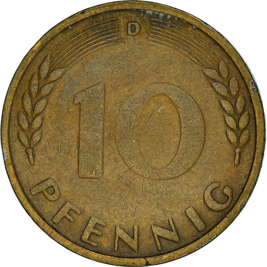 Germany Coin German 10 Pfennig | Oak Seedling | KM103 | 1949