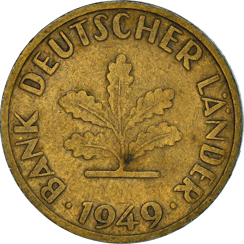 Germany Coin German 10 Pfennig | Oak Seedling | KM103 | 1949