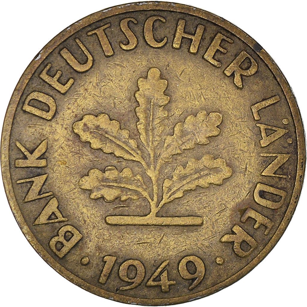 Germany Coin German 10 Pfennig | Oak Seedling | KM103 | 1949