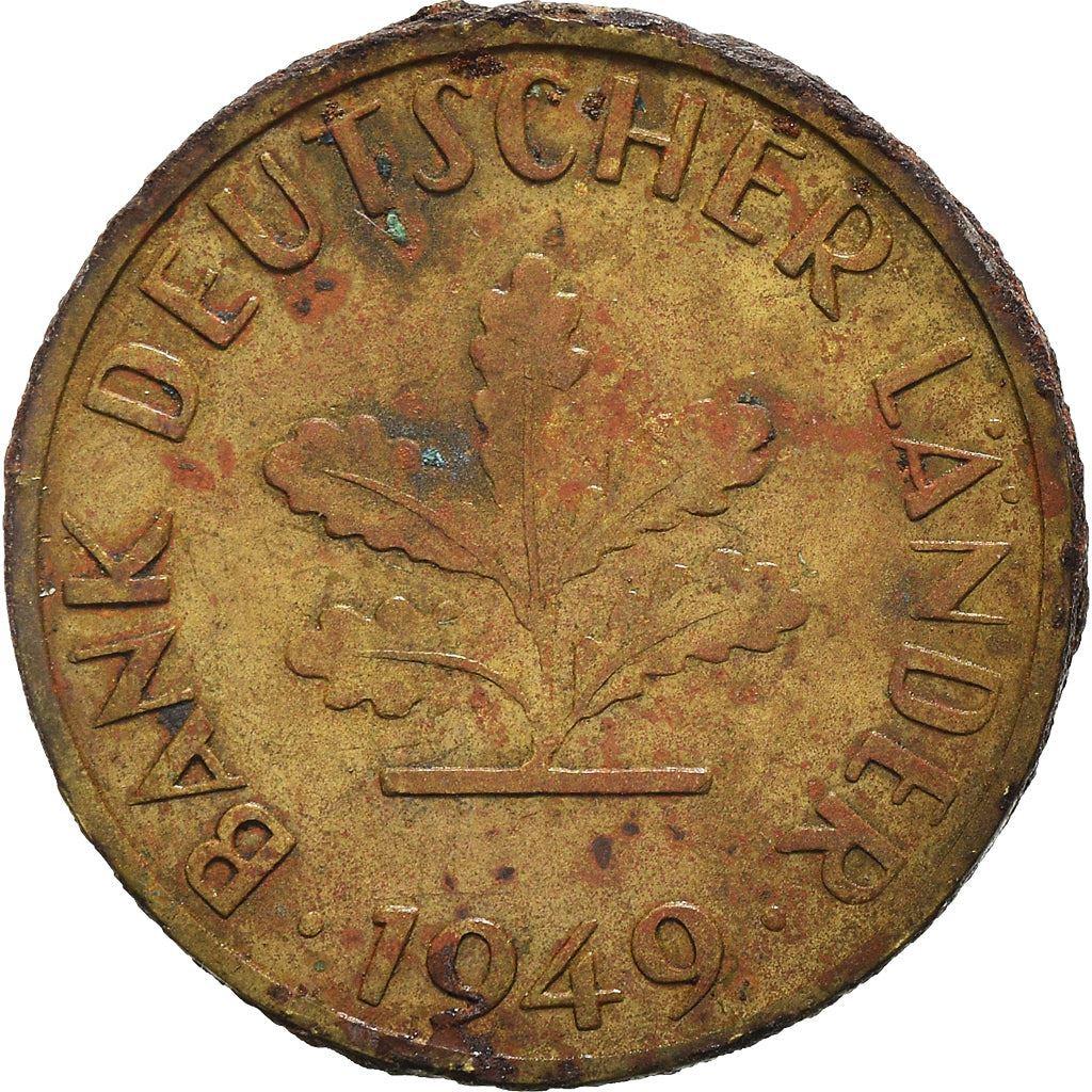 Germany Coin German 10 Pfennig | Oak Seedling | KM103 | 1949