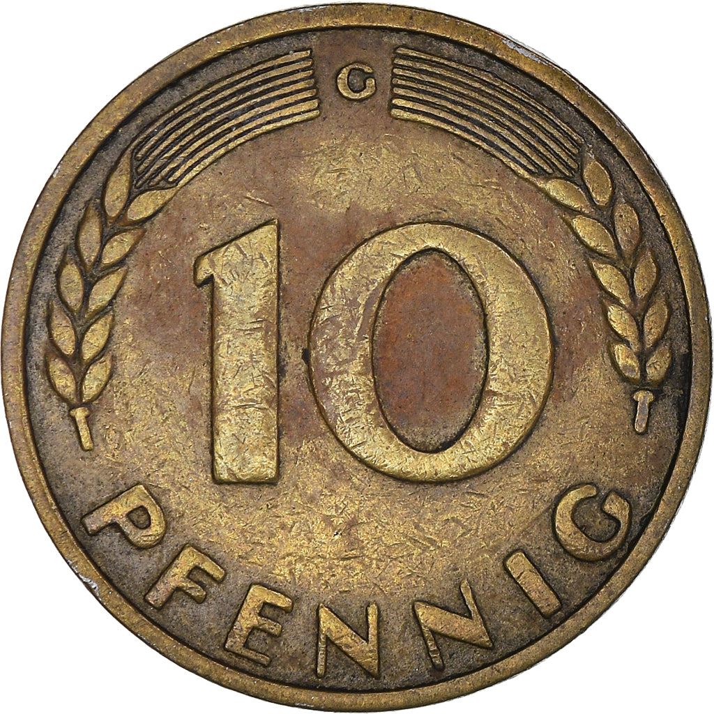 Germany Coin German 10 Pfennig | Oak Seedling | KM103 | 1949