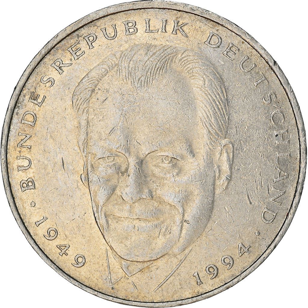 Germany Coin German 2 Deutsche Mark | Willy Brandt | Eagle | KM183 | 1994 - 2001