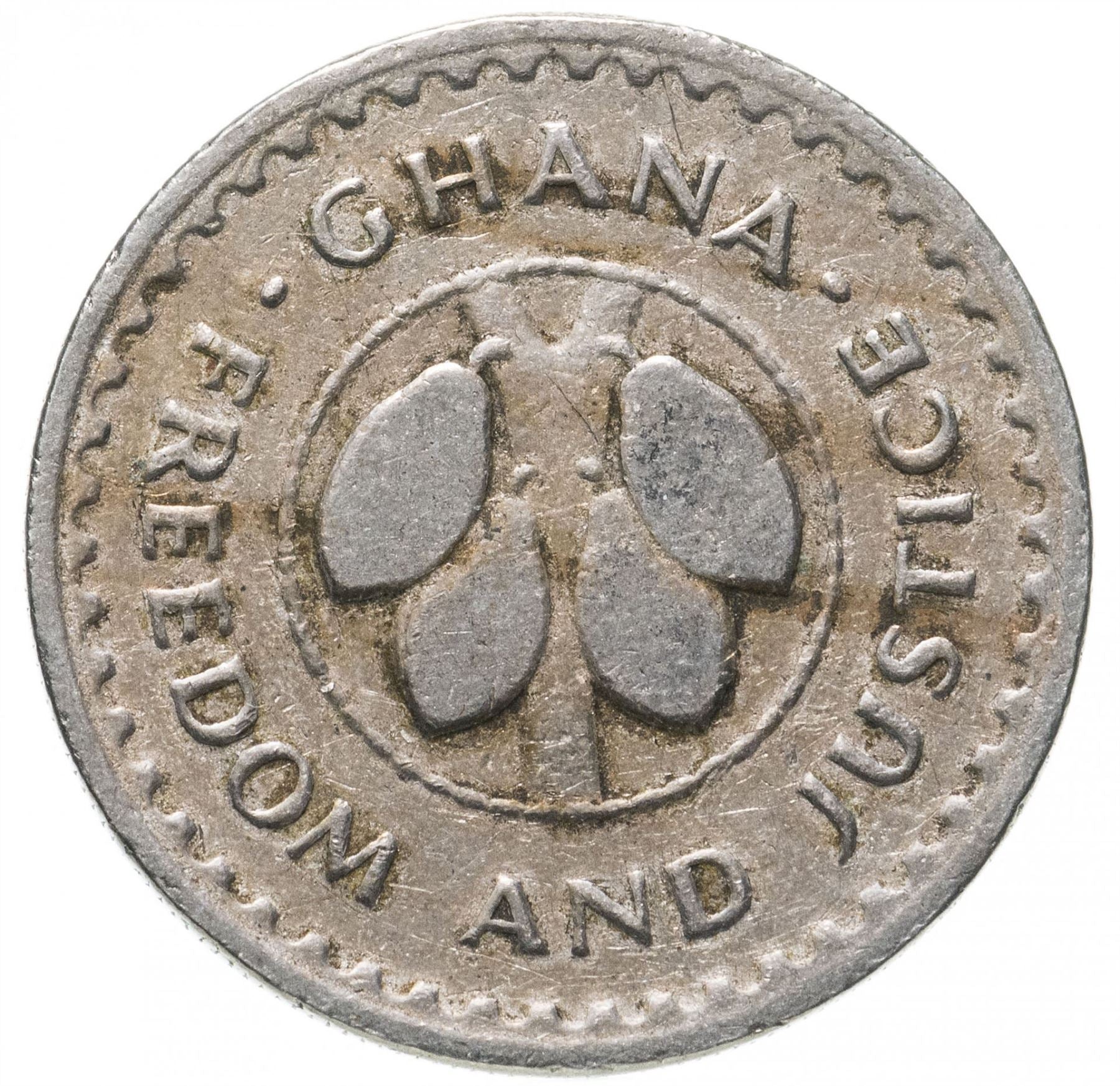 Ghana 10 Pesewas Coin | Cacao Fruits | KM16 | 1967 - 1979