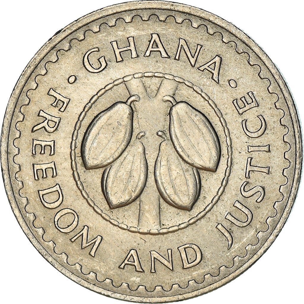 Ghana 10 Pesewas Coin | Cacao Fruits | KM16 | 1967 - 1979