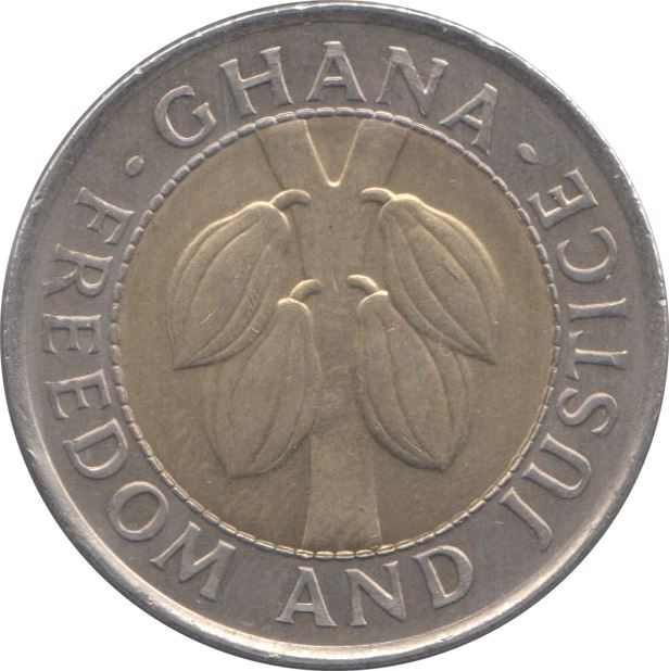 Ghana 100 Cedis Coin | Cocoa beans | KM32 | 1991 - 1999