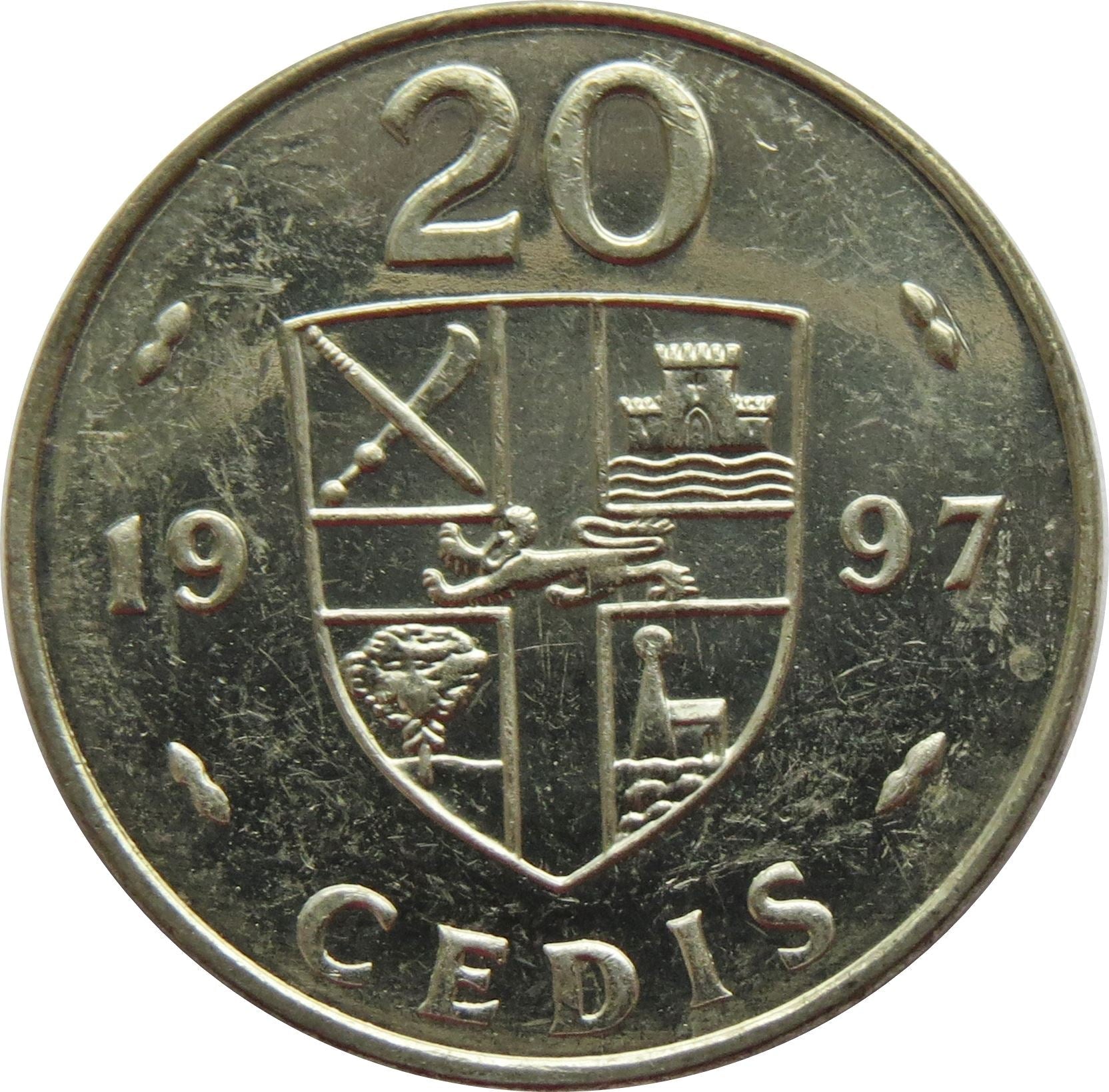 Ghana 20 Cedis Coin | KM30 | 1991 - 1999